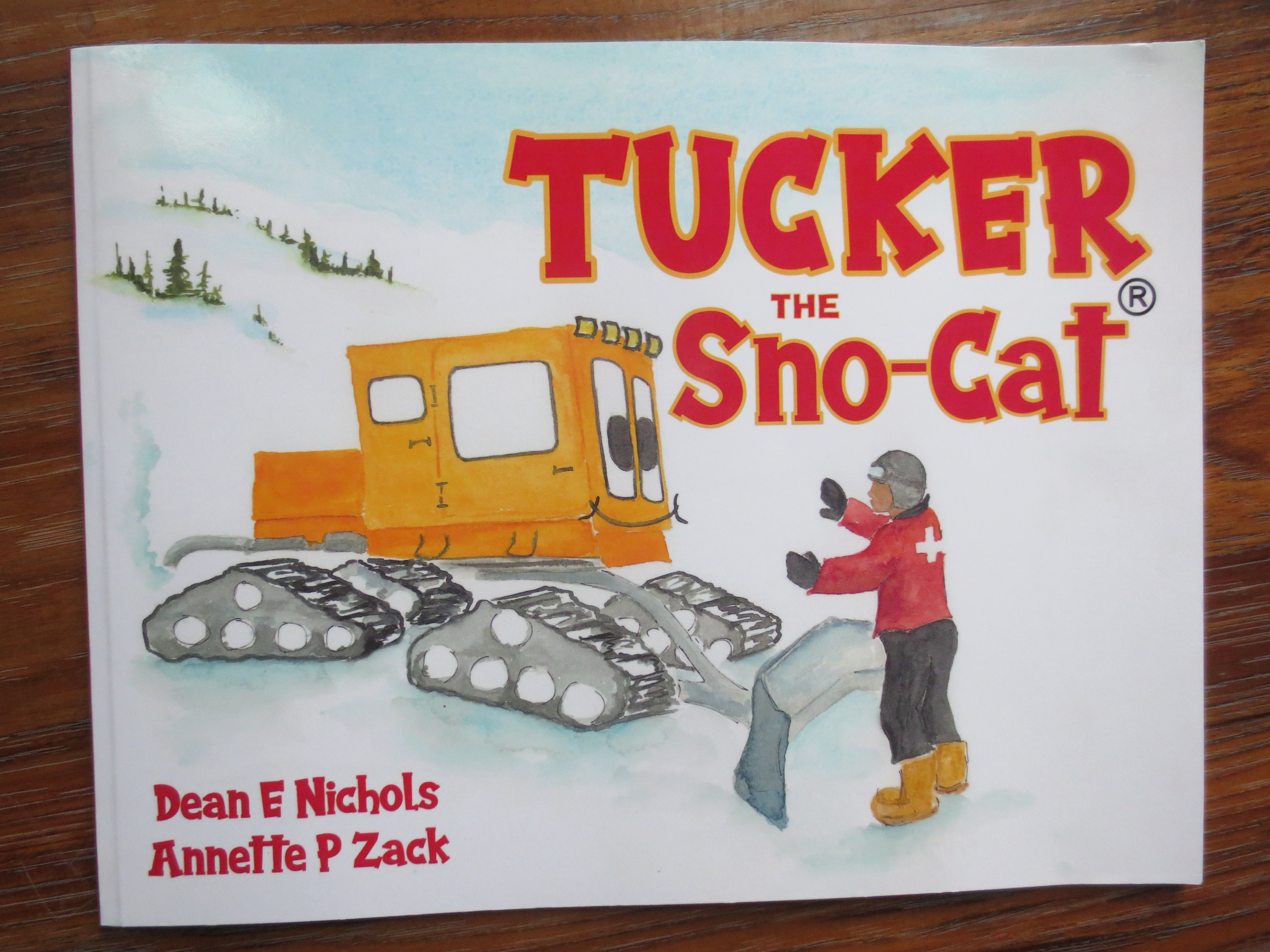 Child's book about a snowplow that rescues 2 children